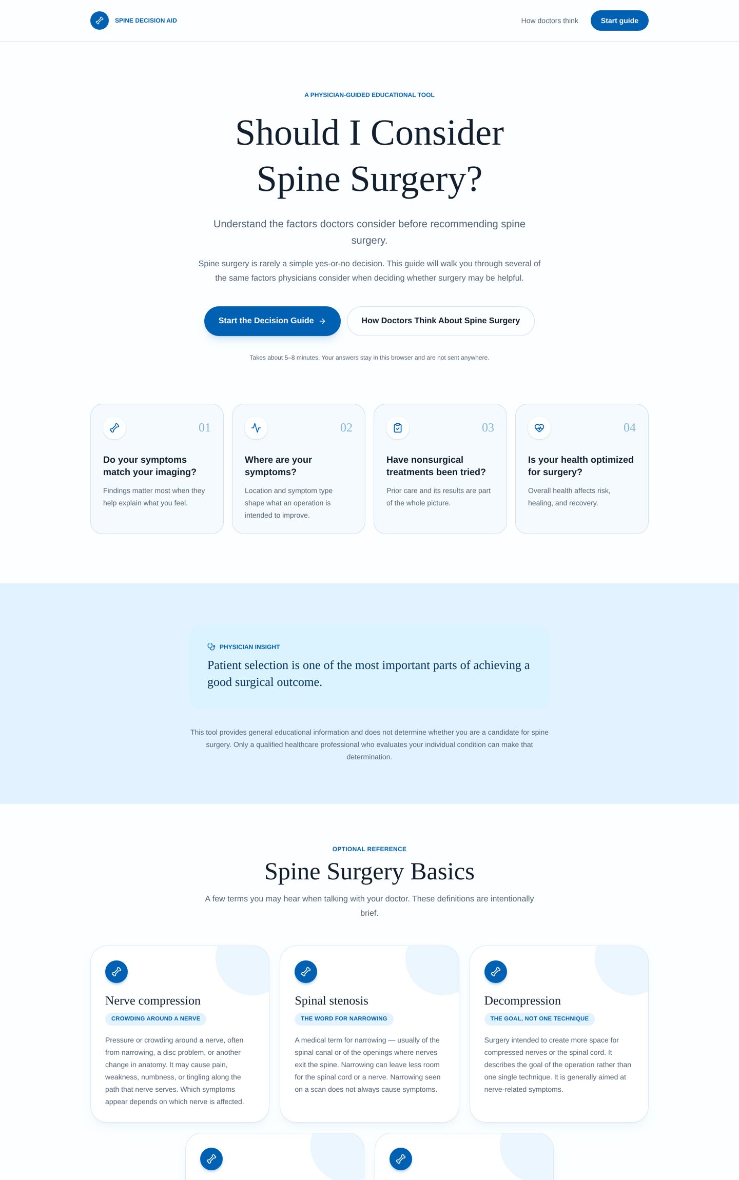 Kenvora spine education experience shown on desktop